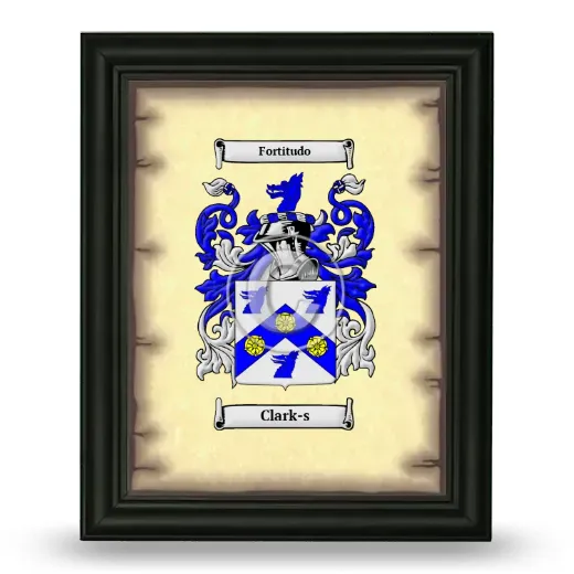 Clark-s Coat of Arms Framed - Black