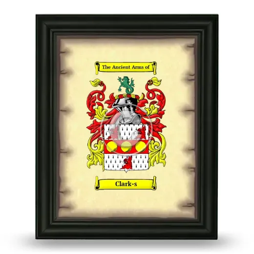 Clark-s Coat of Arms Framed - Black
