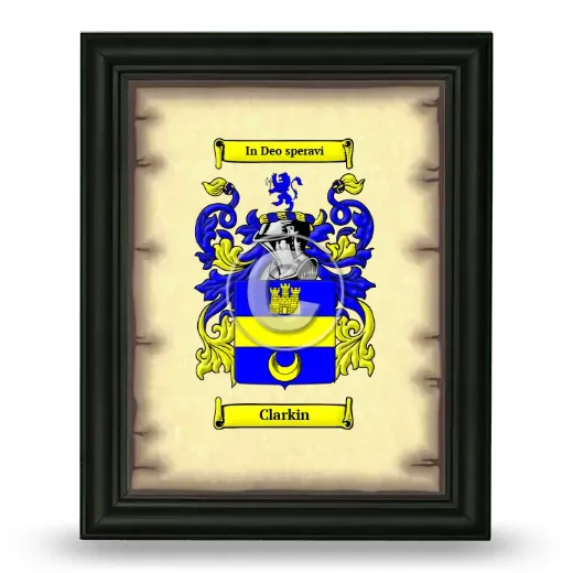 Clarkin Coat of Arms Framed - Black