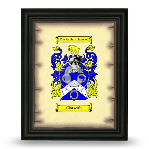 Clatwith Coat of Arms Framed - Black