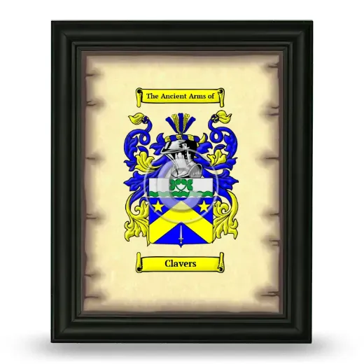 Clavers Coat of Arms Framed - Black