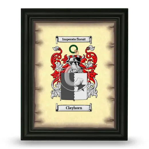 Clayhorn Coat of Arms Framed - Black