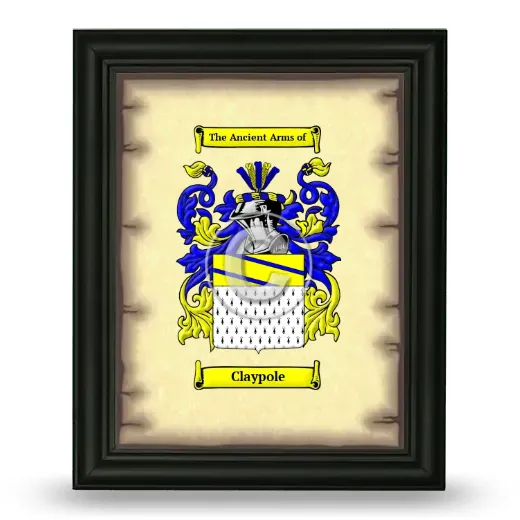 Claypole Coat of Arms Framed - Black