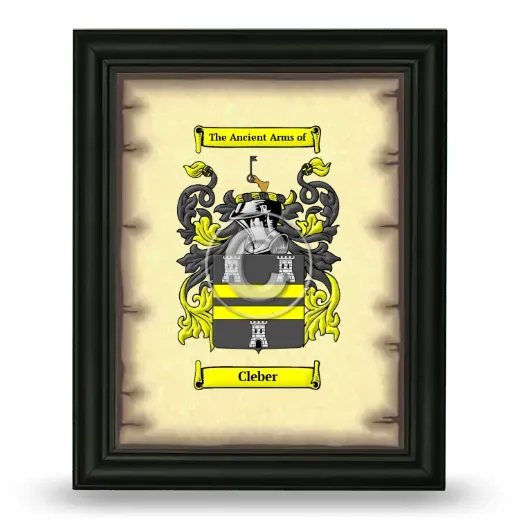 Cleber Coat of Arms Framed - Black