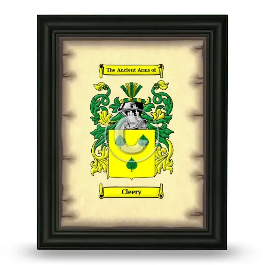 Cleery Coat of Arms Framed - Black