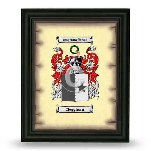 Clegghorn Coat of Arms Framed - Black
