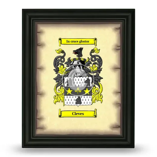 Cleves Coat of Arms Framed - Black