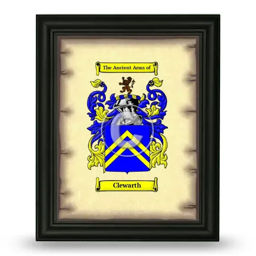 Clewarth Coat of Arms Framed - Black