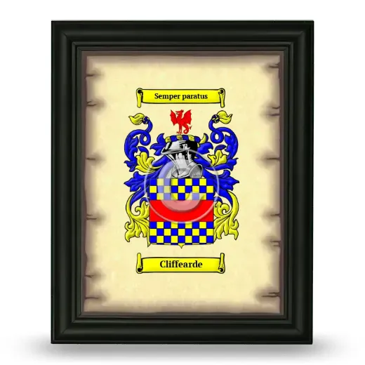 Cliffearde Coat of Arms Framed - Black