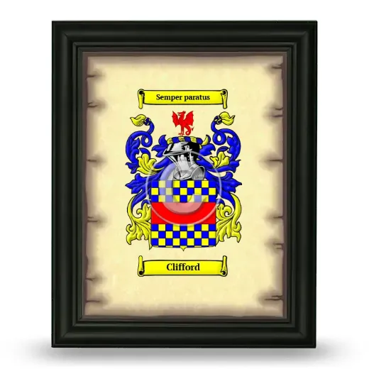 Clifford Coat of Arms Framed - Black