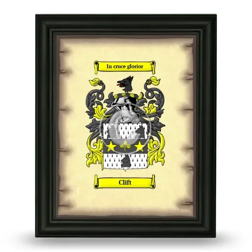 Clift Coat of Arms Framed - Black