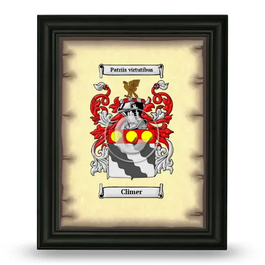 Climer Coat of Arms Framed - Black