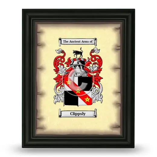 Clippsly Coat of Arms Framed - Black