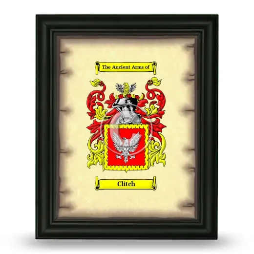 Clitch Coat of Arms Framed - Black