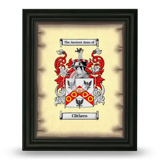Clithero Coat of Arms Framed - Black