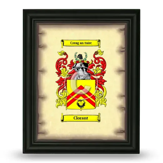 Clorant Coat of Arms Framed - Black