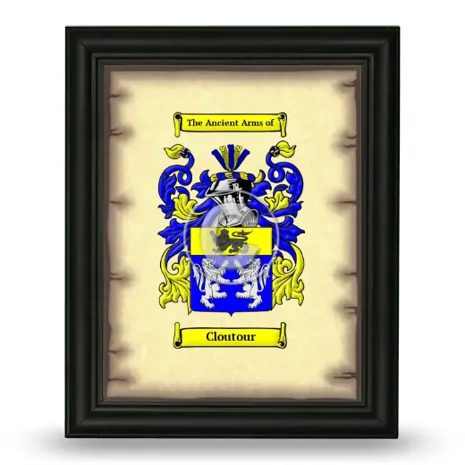 Cloutour Coat of Arms Framed - Black