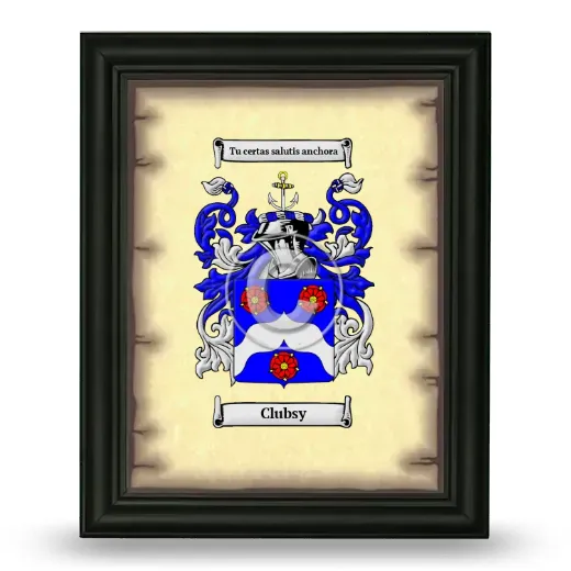 Clubsy Coat of Arms Framed - Black