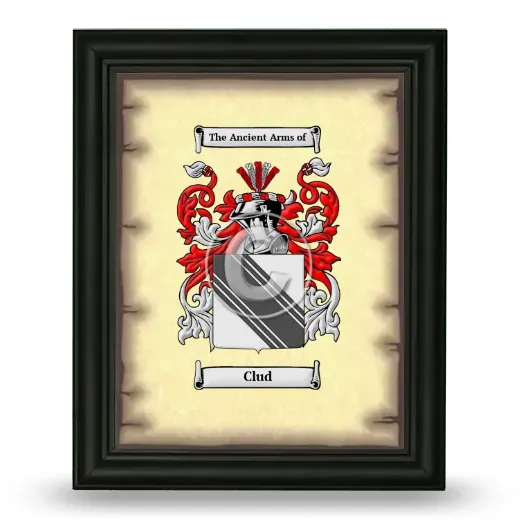 Clud Coat of Arms Framed - Black
