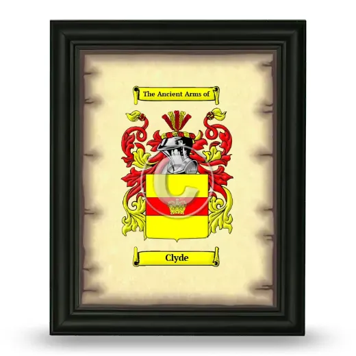 Clyde Coat of Arms Framed - Black
