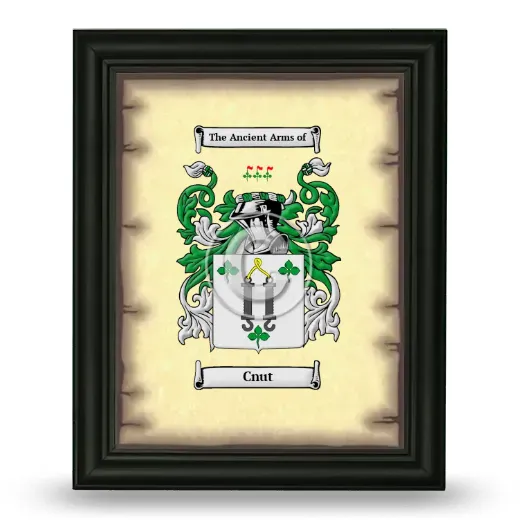 Cnut Coat of Arms Framed - Black