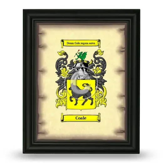 Coale Coat of Arms Framed - Black