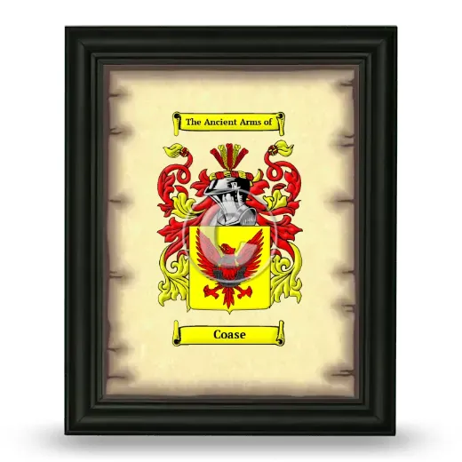 Coase Coat of Arms Framed - Black