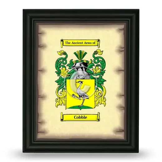 Cobble Coat of Arms Framed - Black