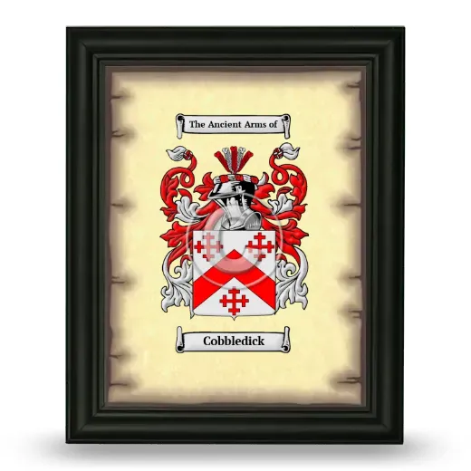 Cobbledick Coat of Arms Framed - Black