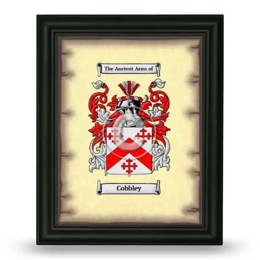 Cobbley Coat of Arms Framed - Black