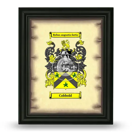 Cobbold Coat of Arms Framed - Black