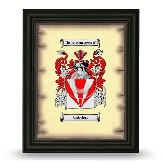 Cobden Coat of Arms Framed - Black