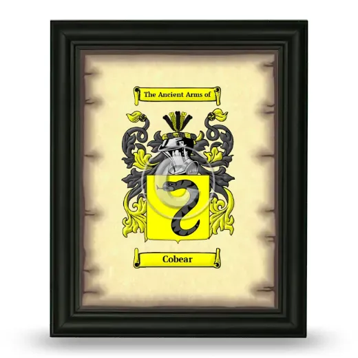 Cobear Coat of Arms Framed - Black