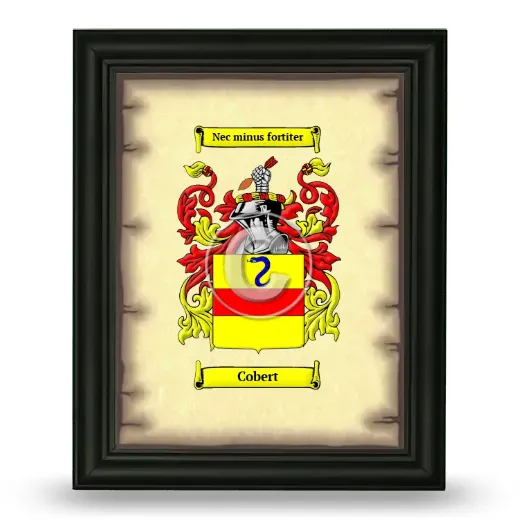 Cobert Coat of Arms Framed - Black