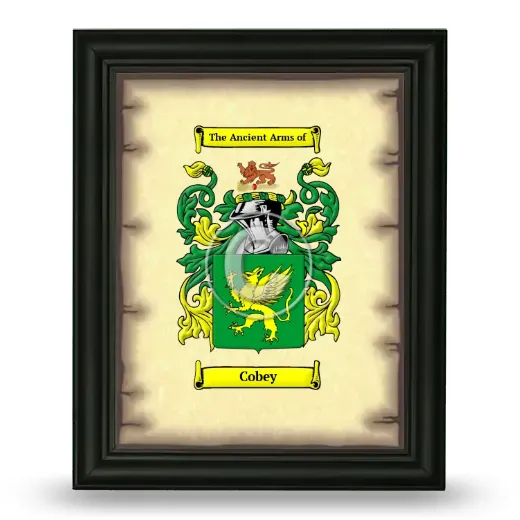 Cobey Coat of Arms Framed - Black