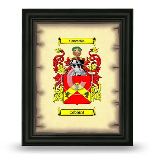 Cobhint Coat of Arms Framed - Black