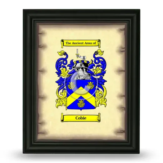 Cobie Coat of Arms Framed - Black