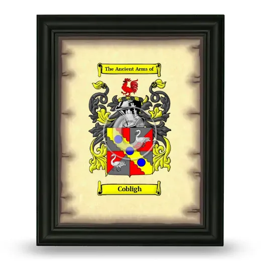 Cobligh Coat of Arms Framed - Black