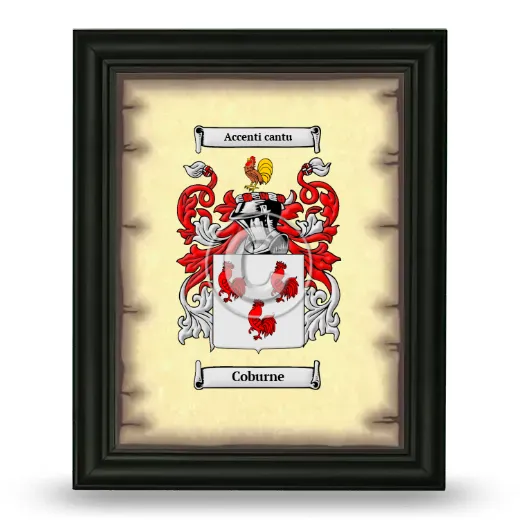 Coburne Coat of Arms Framed - Black