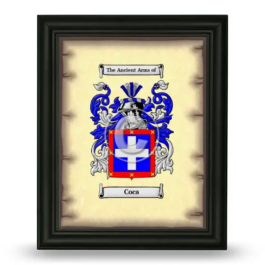 Coca Coat of Arms Framed - Black