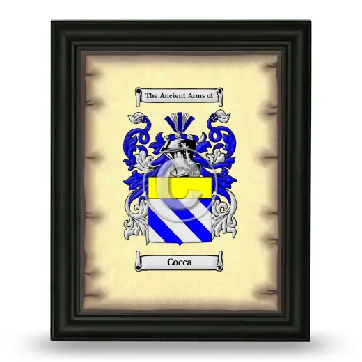 Cocca Coat of Arms Framed - Black