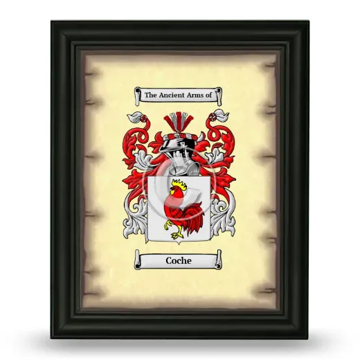 Coche Coat of Arms Framed - Black