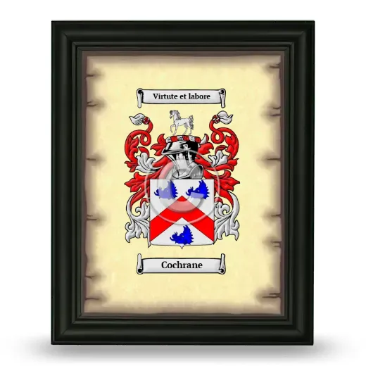Cochrane Coat of Arms Framed - Black
