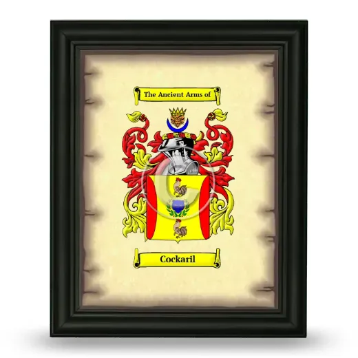 Cockaril Coat of Arms Framed - Black