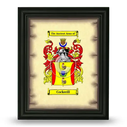 Cockerill Coat of Arms Framed - Black