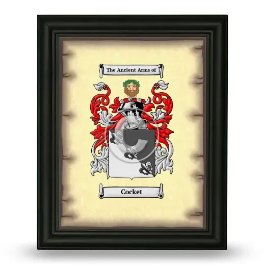 Cocket Coat of Arms Framed - Black