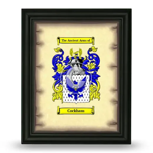 Cockham Coat of Arms Framed - Black