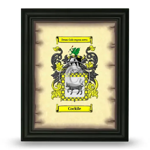 Cockile Coat of Arms Framed - Black