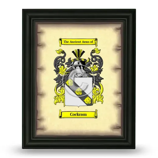 Cockram Coat of Arms Framed - Black