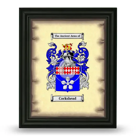 Cockshead Coat of Arms Framed - Black